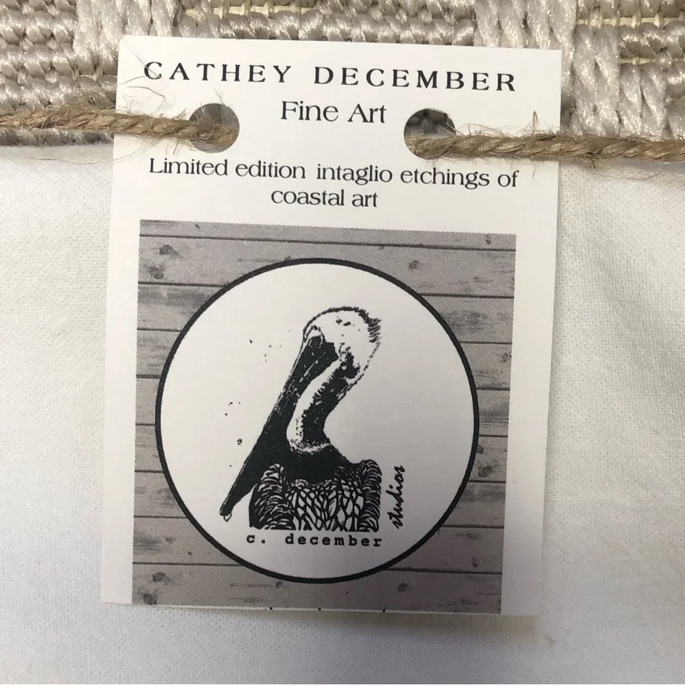 Flour Sack Kitchen Dish Towel With Crab Art Design by Cathey December Gi…